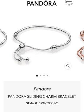 Pandora Silver Sliding Charm Bracelet